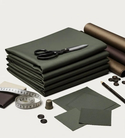 Olive Green Cotton Blend Shalwar Kameez